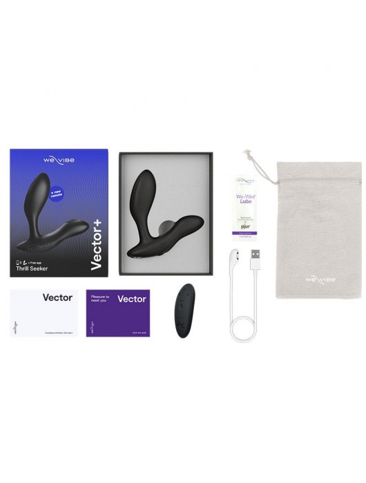 Черный анальный вибратор We-Vibe Vector+ - We-vibe - в Красногорске купить с доставкой