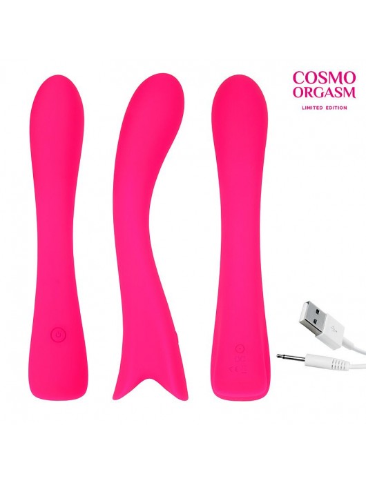 Розовый вибратор для G-стимуляции с 9 режимами вибрации - 19,9 см. - Cosmo