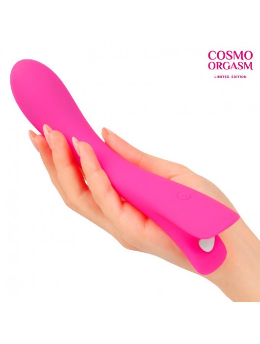 Розовый вибратор для G-стимуляции с 9 режимами вибрации - 19,9 см. - Cosmo