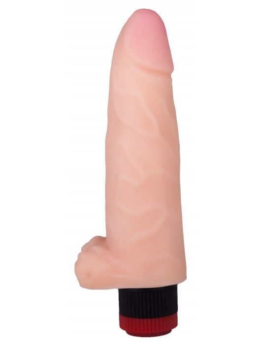 Реалистичный вибратор с небольшой мошонкой - 17 см. - LOVETOY (А-Полимер)