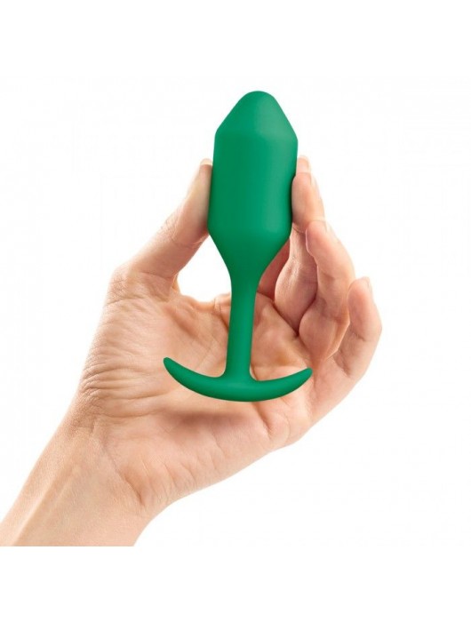 Зеленая пробка для ношения B-vibe Snug Plug 2 - 11,4 см. - b-Vibe