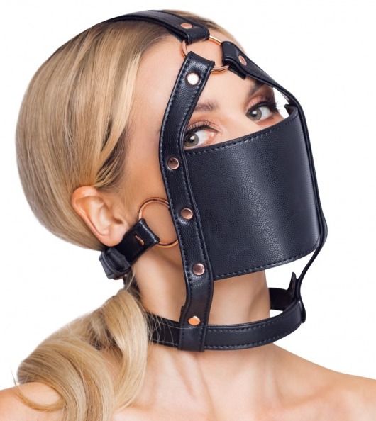 Черный намордник с кляпом-шаром Head Harness With A Gag - Orion - купить с доставкой в Красногорске