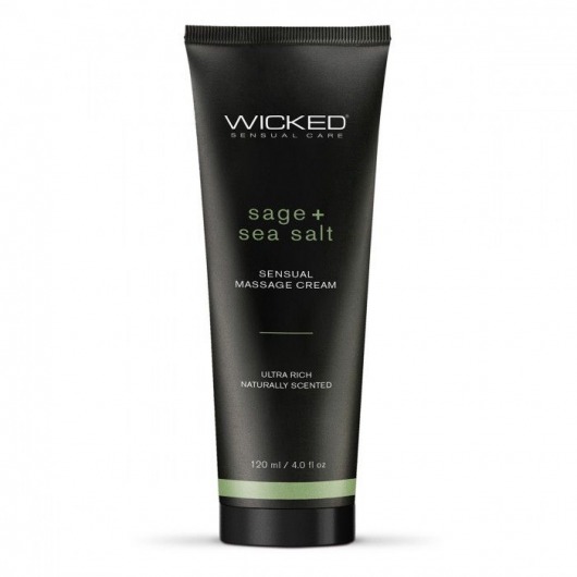Массажный легкий крем WICKED Sage plus Sea Salt - 120 мл. - Wicked - купить с доставкой в Красногорске