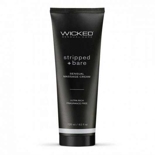 Массажный легкий крем WICKED Stripped plus Bare - 120 мл. - Wicked - купить с доставкой в Красногорске