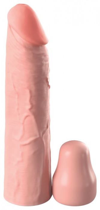 Телесная насадка-удлинитель 1 Inch Silicone X-tension - 17,8 см. - Pipedream - в Красногорске купить с доставкой
