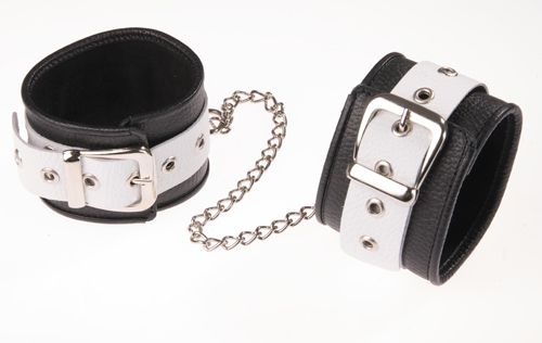 Черно-белые оковы на ноги - Sitabella - купить с доставкой в Красногорске