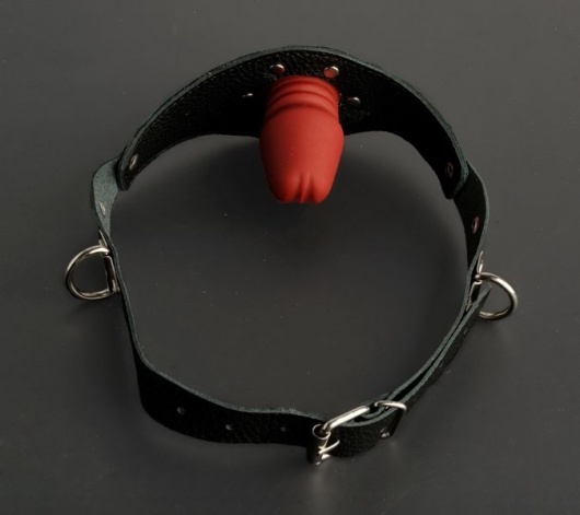 Кляп-фаллос на чёрных ремешках - Sitabella - купить с доставкой в Красногорске
