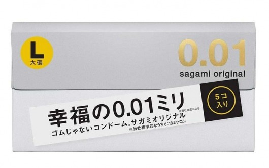 Презервативы Sagami Original 0.02 L-size увеличенного размера - 5 шт. - Sagami - купить с доставкой в Красногорске