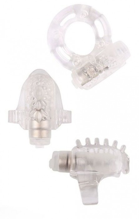 Набор из 3 прозрачных эрекционных колец с вибрацией Teasers Ring Kit - Chisa - в Красногорске купить с доставкой
