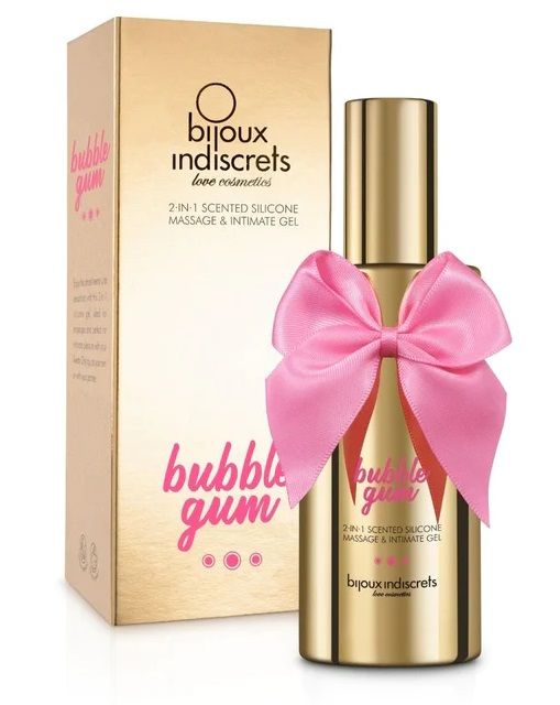 Гель с ароматом жвачки Bubblegum 2-in-1 Scented Silicone Massage And Intimate Gel - 100 мл. - Bijoux Indiscrets - купить с доставкой в Красногорске