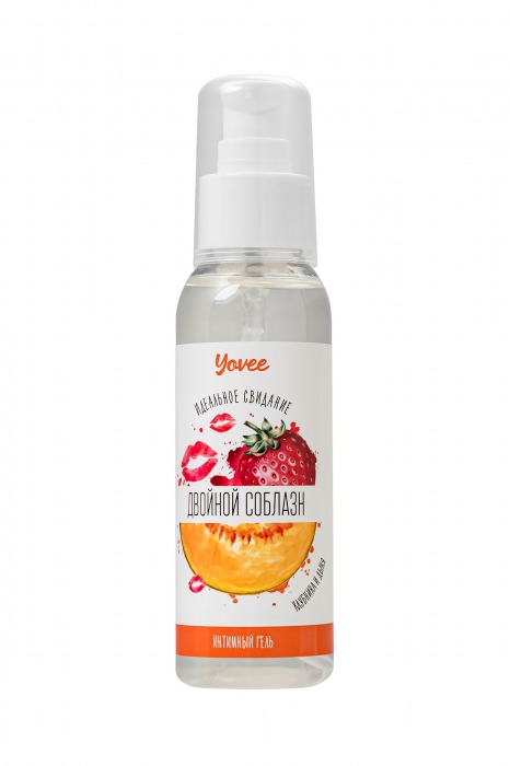 Съедобная гель-смазка Yovee «Двойной соблазн» с Д-пантенолом и вкусом клубники и дыни - 100 мл. - ToyFa - купить с доставкой в Красногорске