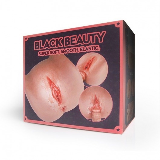 Мастурбатор Black Beauty - вагина и анус - S-HANDE - в Красногорске купить с доставкой