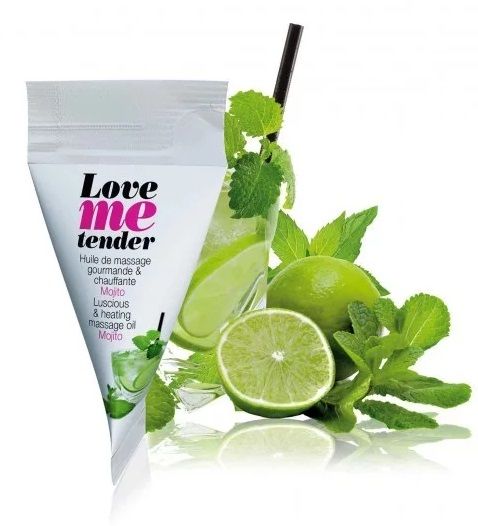 Съедобное согревающее массажное масло Love Me Tender Mojito с ароматом мохито - 10 мл. - Love to Love - купить с доставкой в Красногорске