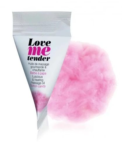 Съедобное согревающее массажное масло Love Me Tender Cotton Candy с ароматом сладкой ваты - 10 мл. - Love to Love - купить с доставкой в Красногорске