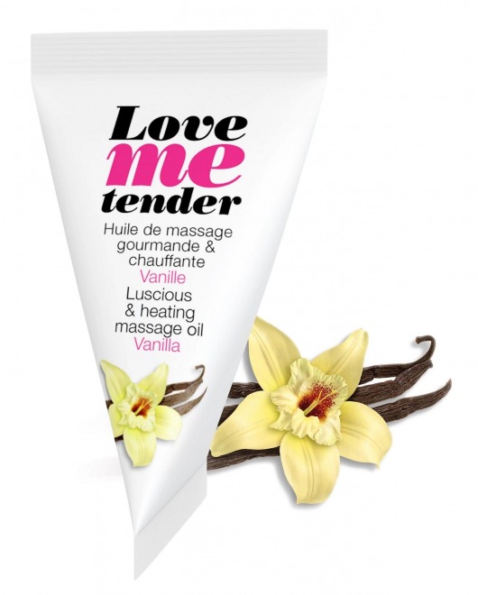 Съедобное согревающее массажное масло Love Me Tender Vanilla с ароматом ванили - 10 мл. - Love to Love - купить с доставкой в Красногорске