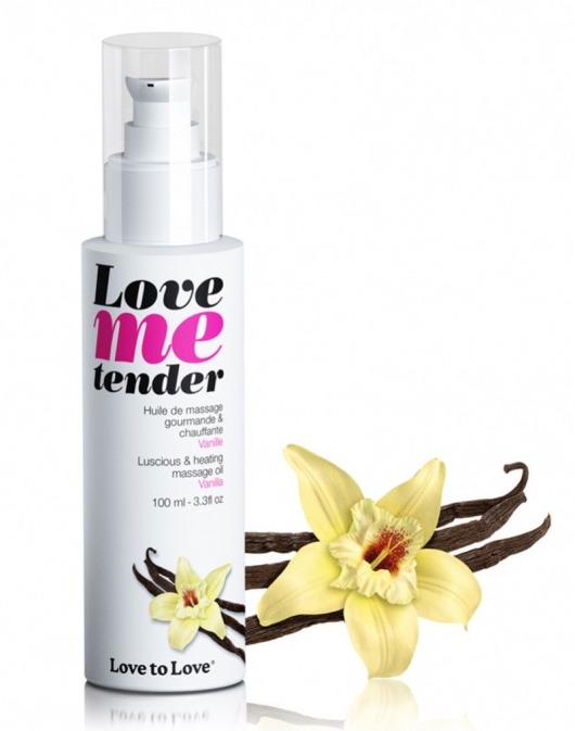 Съедобное согревающее массажное масло Love Me Tender Vanilla с ароматом ванили - 100 мл. - Love to Love - купить с доставкой в Красногорске