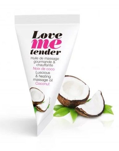 Съедобное согревающее массажное масло Love Me Tender Cocos с ароматом кокоса - 10 мл. - Love to Love - купить с доставкой в Красногорске