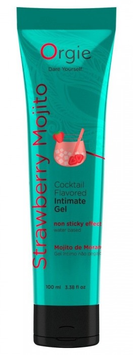 Съедобный интимный гель Orgie Lube Tube Cocktail Strawberry Mojito - 100 мл. - ORGIE - купить с доставкой в Красногорске