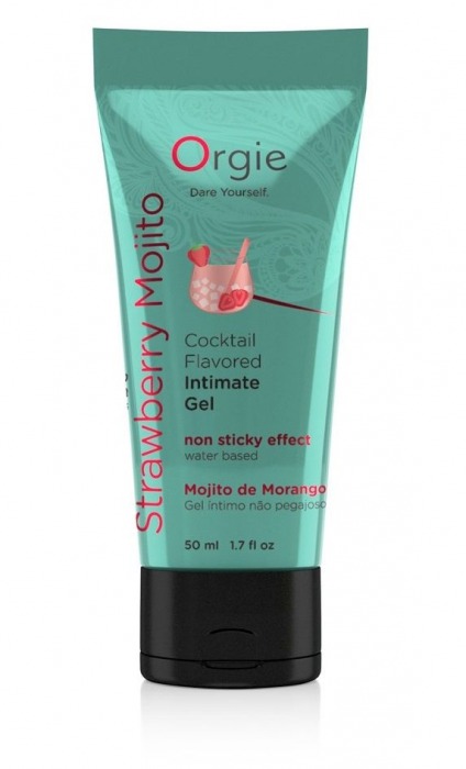 Съедобный интимный гель Orgie Lube Tube Cocktail Strawberry Mojito - 50 мл. - ORGIE - купить с доставкой в Красногорске