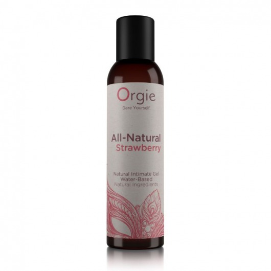 Интимный гель на водной основе All-Natural Strawberry с ароматом клубники - 150 мл. - ORGIE - купить с доставкой в Красногорске
