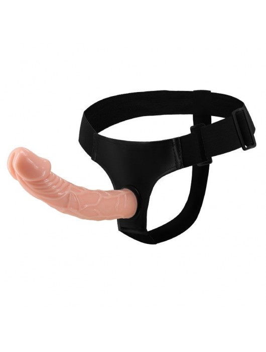 Гладкий фаллоимитатор с крупной головкой на ремешках - 19,7 см. - Baile - купить с доставкой в Красногорске