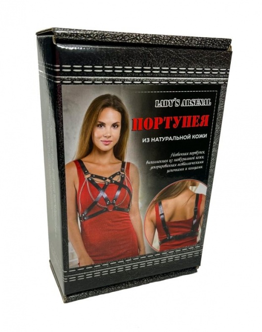 Портупея из натуральной кожи с цепочками - БДСМ Арсенал - купить с доставкой в Красногорске