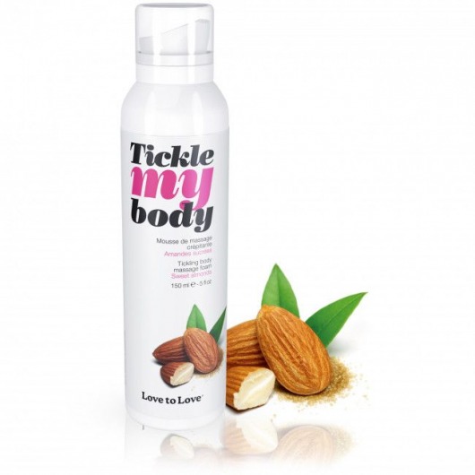 Массажная хрустящая пенка Tickle My Body Sweet Almonds с ароматом миндаля - 150 мл. - Love to Love - купить с доставкой в Красногорске