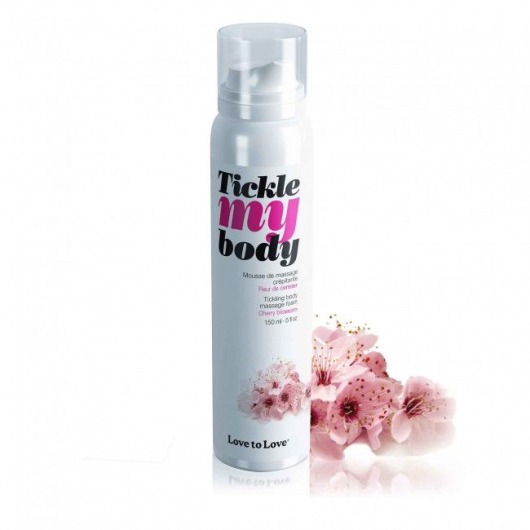 Массажная хрустящая пенка Tickle My Body Cherry Blossom с ароматом вишневого цвета - 150 мл. - Love to Love - купить с доставкой в Красногорске