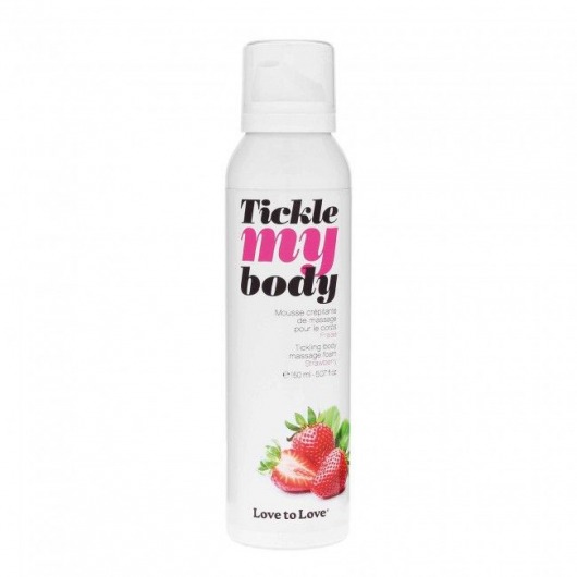 Массажная хрустящая пенка Tickle My Body Strawberry с ароматом клубники - 150 мл. - Love to Love - купить с доставкой в Красногорске