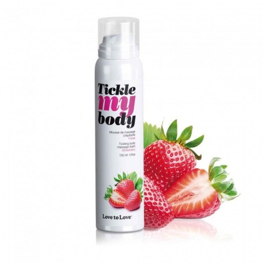 Массажная хрустящая пенка Tickle My Body Strawberry с ароматом клубники - 150 мл. - Love to Love - купить с доставкой в Красногорске