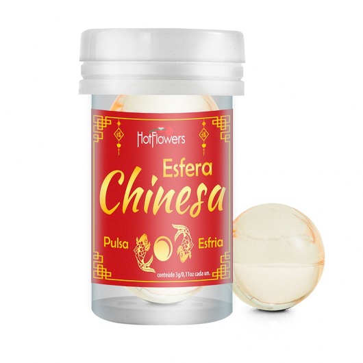 Интимный гель Chinesa Esfera с охлаждающе-пульсирующим эффектом (2 шарика по 3 гр.) - HotFlowers - купить с доставкой в Красногорске