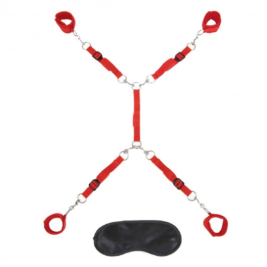 Красная фиксация на матрас Classic Bedspreader - Lux Fetish - купить с доставкой в Красногорске
