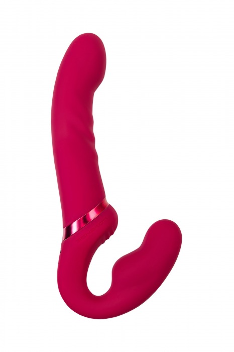 Малиновый безремневой страпон Lapis - 23 см. - Lovense - купить с доставкой в Красногорске
