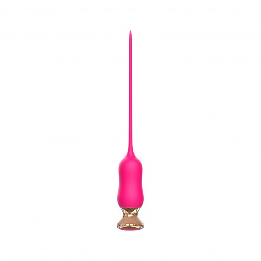 Розовый тонкий стимулятор Nipple Vibrator - 23 см. - I-MOON - купить с доставкой в Красногорске