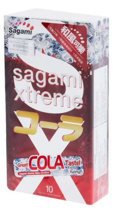 Ароматизированные презервативы Sagami Xtreme COLA - 10 шт. - Sagami - купить с доставкой в Красногорске