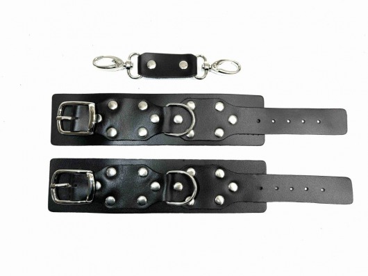 Коричневые кожаные наручники Sex Game - БДСМ Арсенал - купить с доставкой в Красногорске