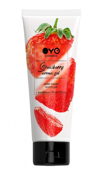 Лубрикант на водной основе OYO Aroma Gel Strawberry с ароматом клубники - 75 мл. - OYO - купить с доставкой в Красногорске
