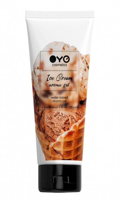 Лубрикант на водной основе OYO Aroma Gel Ice Cream с ароматом пломбира - 75 мл. - OYO - купить с доставкой в Красногорске