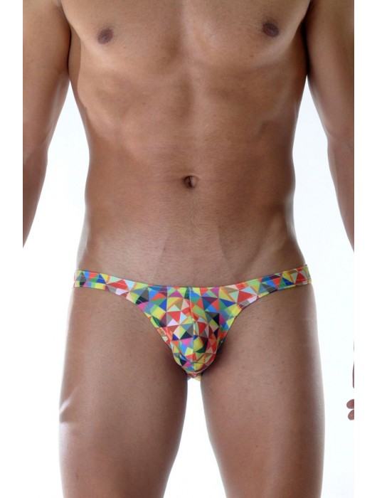 Яркие трусы-слипы с цветным геометрическим узором - Don Moris купить с доставкой