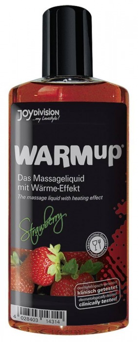 Разогревающее масло WARMup Strawberry - 150 мл. - Joy Division - купить с доставкой в Красногорске