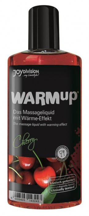 Разогревающее масло WARMup Cherry - 150 мл. - Joy Division - купить с доставкой в Красногорске