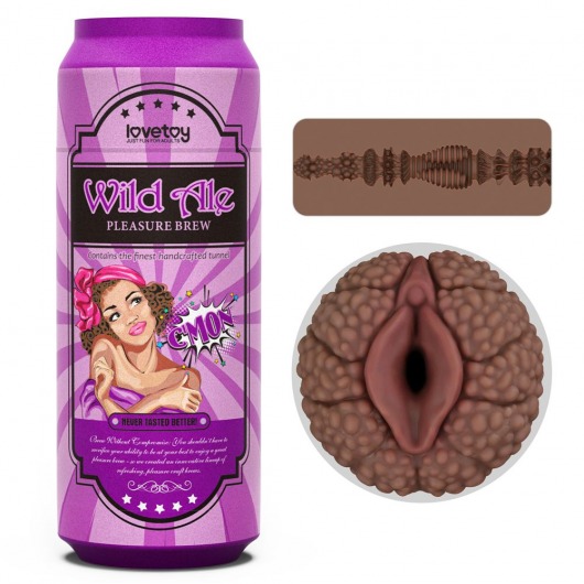 Коричневый мастурбатор-вагина Pleasure Brew Masturbator-Wild Ale в банке - Lovetoy - в Красногорске купить с доставкой
