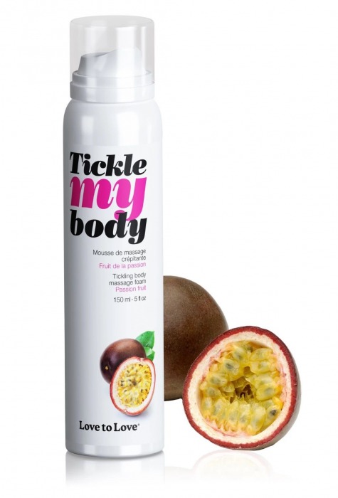 Массажная хрустящая пенка Tickle my body с ароматом маракуйи - 150 мл. - Love to Love - купить с доставкой в Красногорске
