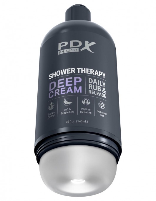 Мастурбатор в бутылке Shower Therapy Deep Cream - Pipedream - в Красногорске купить с доставкой