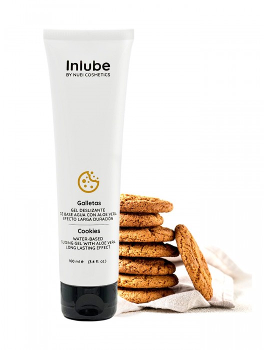 Лубрикант на водной основе Nuei Inlube с алоэ вера и ароматом печенья - 100 мл. - Nuei cosmetics - купить с доставкой в Красногорске