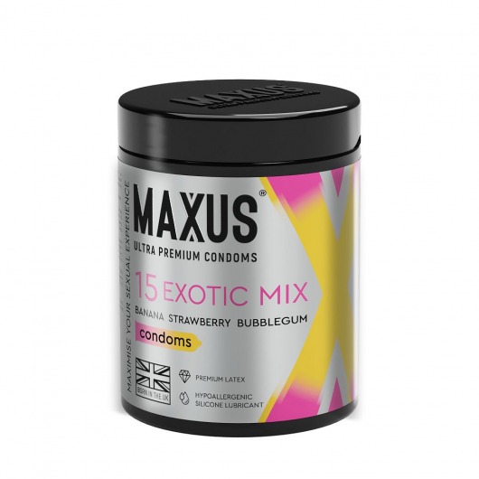Цветные ароматизированные презервативы MAXUS Exotic Mix - 15 шт. - Maxus - купить с доставкой в Красногорске