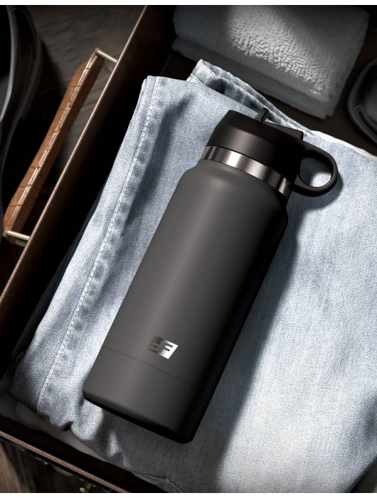 Серый мастурбатор в виде бутылки F*ck Flask - Pipedream - в Красногорске купить с доставкой