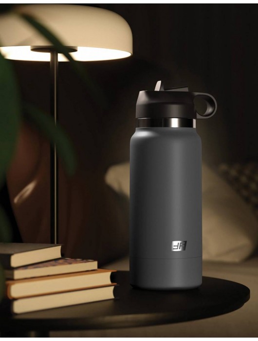 Серый мастурбатор в виде бутылки F*ck Flask - Pipedream - в Красногорске купить с доставкой