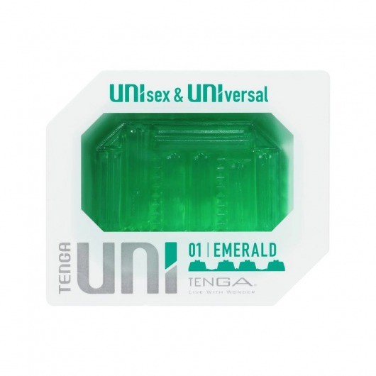 Зеленый мастурбатор-стимулятор Tenga Uni Emerald - Tenga - в Красногорске купить с доставкой