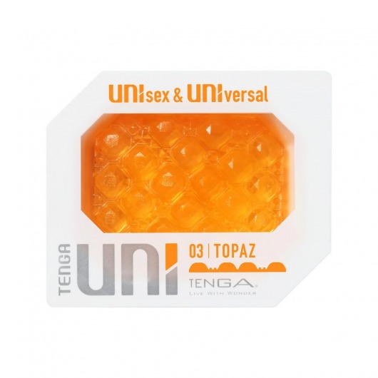 Оранжевый мастурбатор-стимулятор Tenga Uni Topaz - Tenga - в Красногорске купить с доставкой
